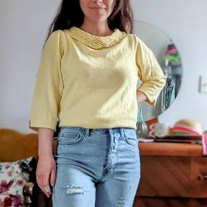 Crochet Collar Sweater